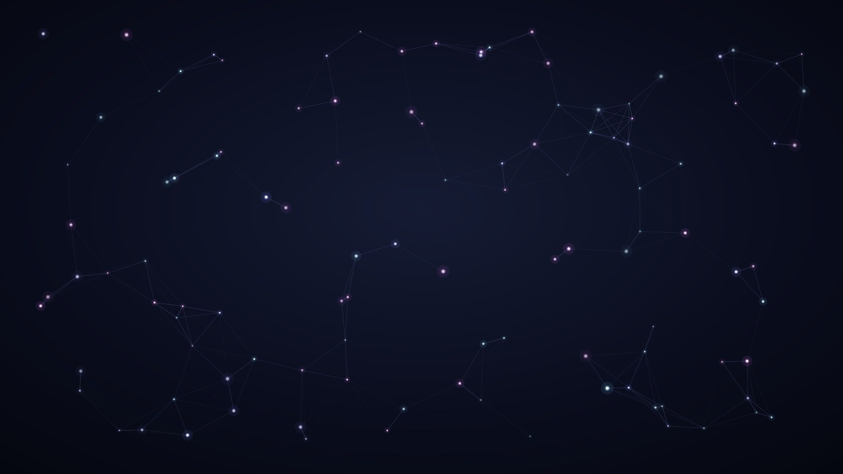 The star field on a dark background — glowing points joined by threads