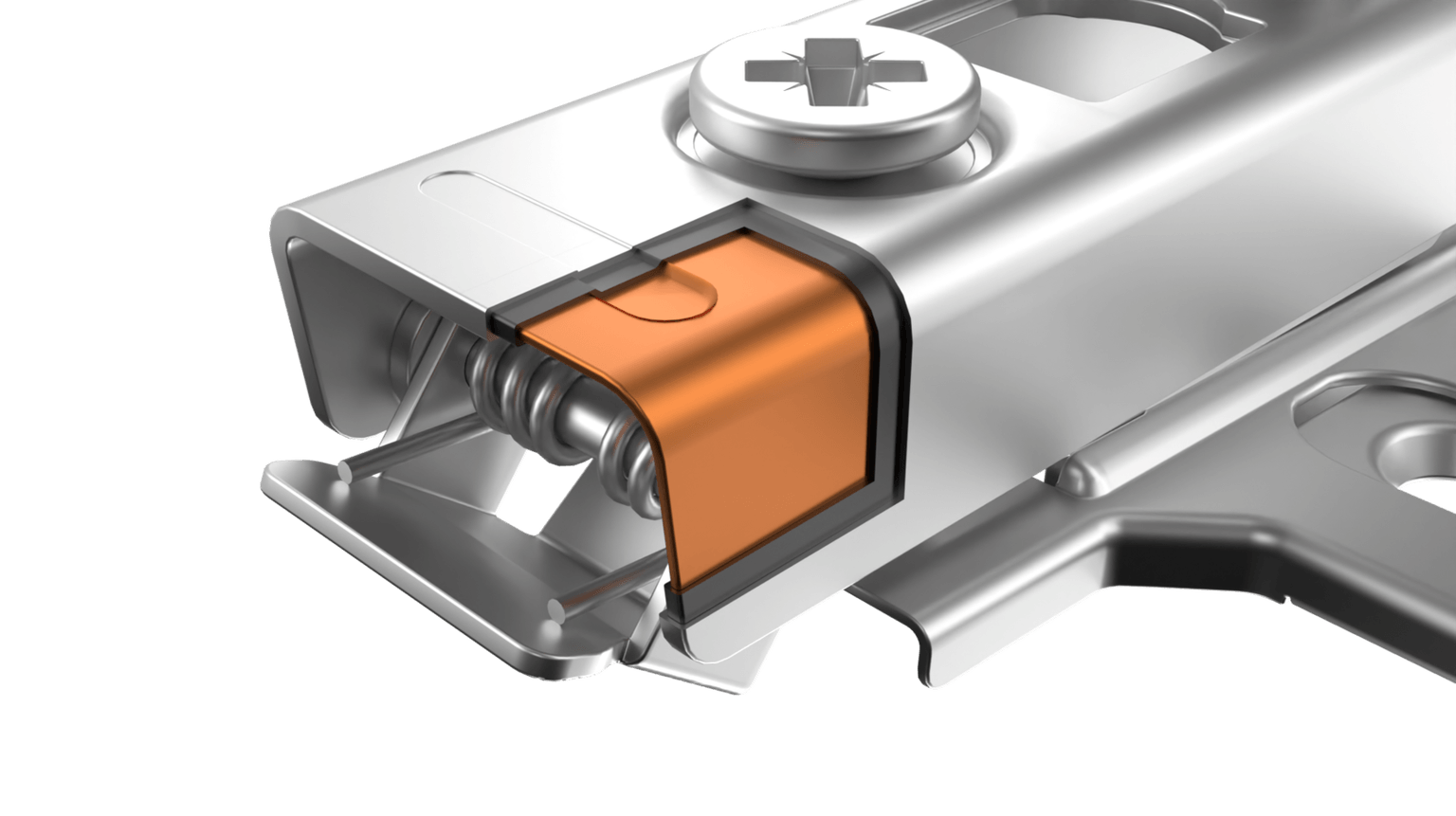 HARDI hinge mechanism with a spring — render