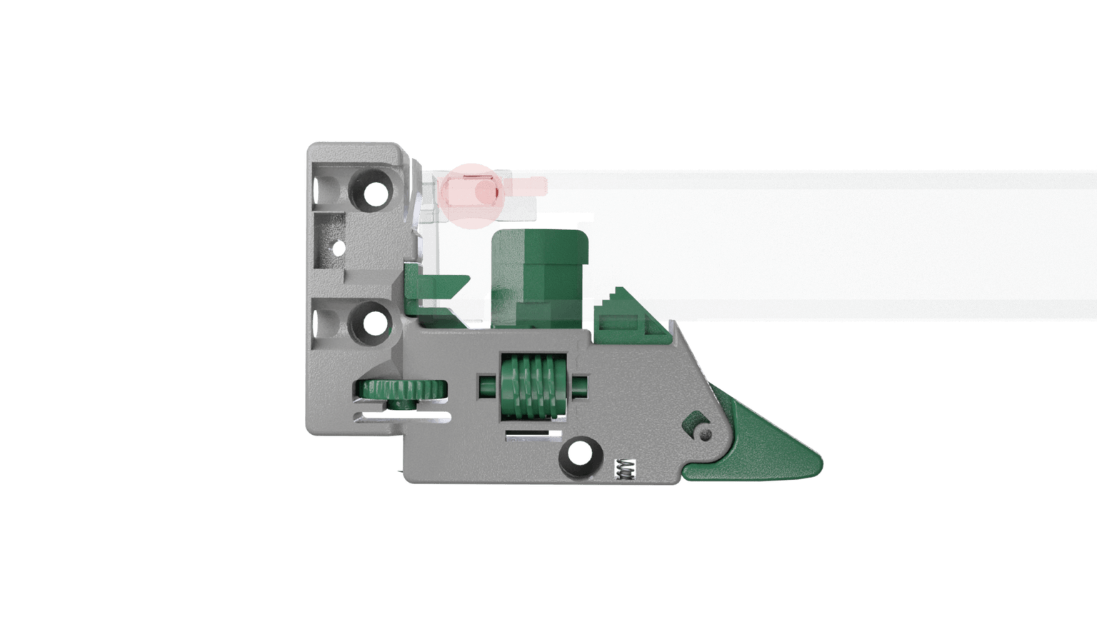 HARDI hidden-mount slide system — render, second angle