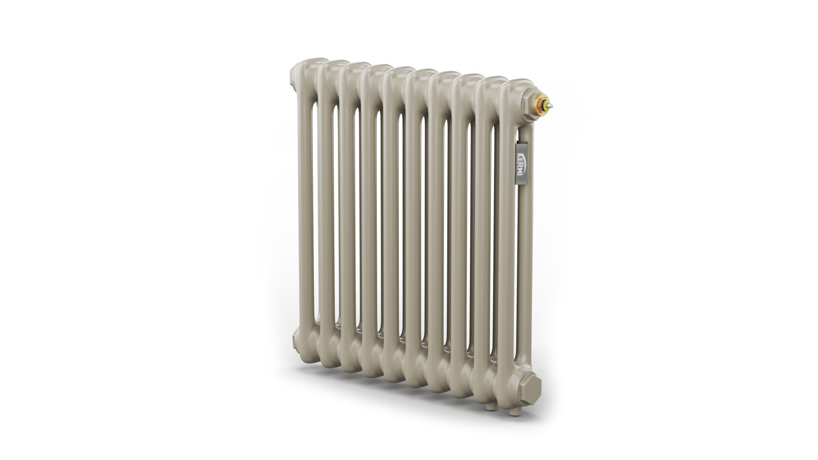 KERMI RRV 2050 tubular radiator — catalogue render in RAL 7032