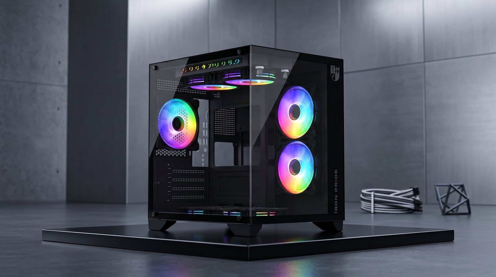 Prime Box PC case with panoramic glass and RGB lighting