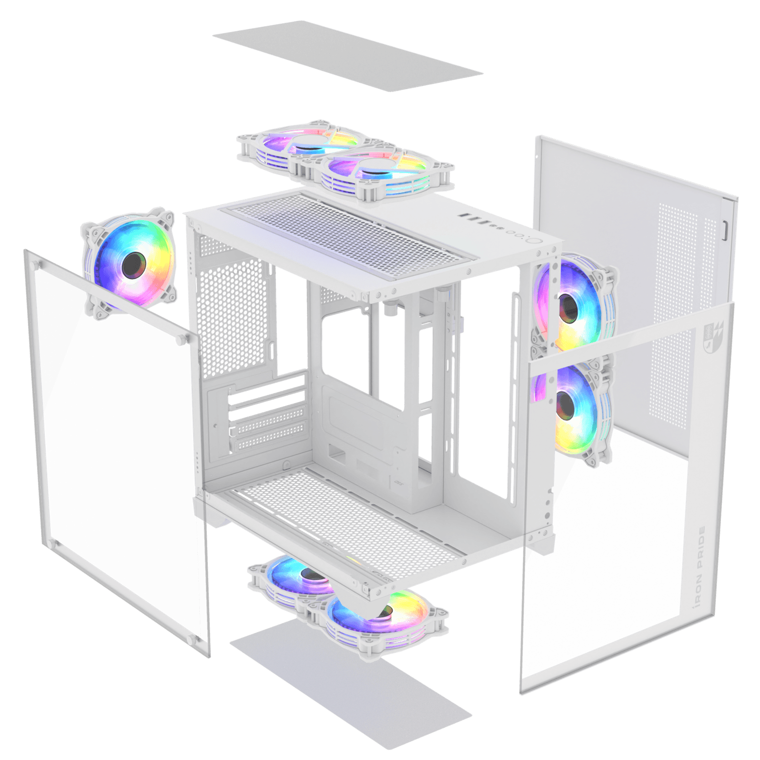 Exploded view of the Prime Box Q3 case, structure and components