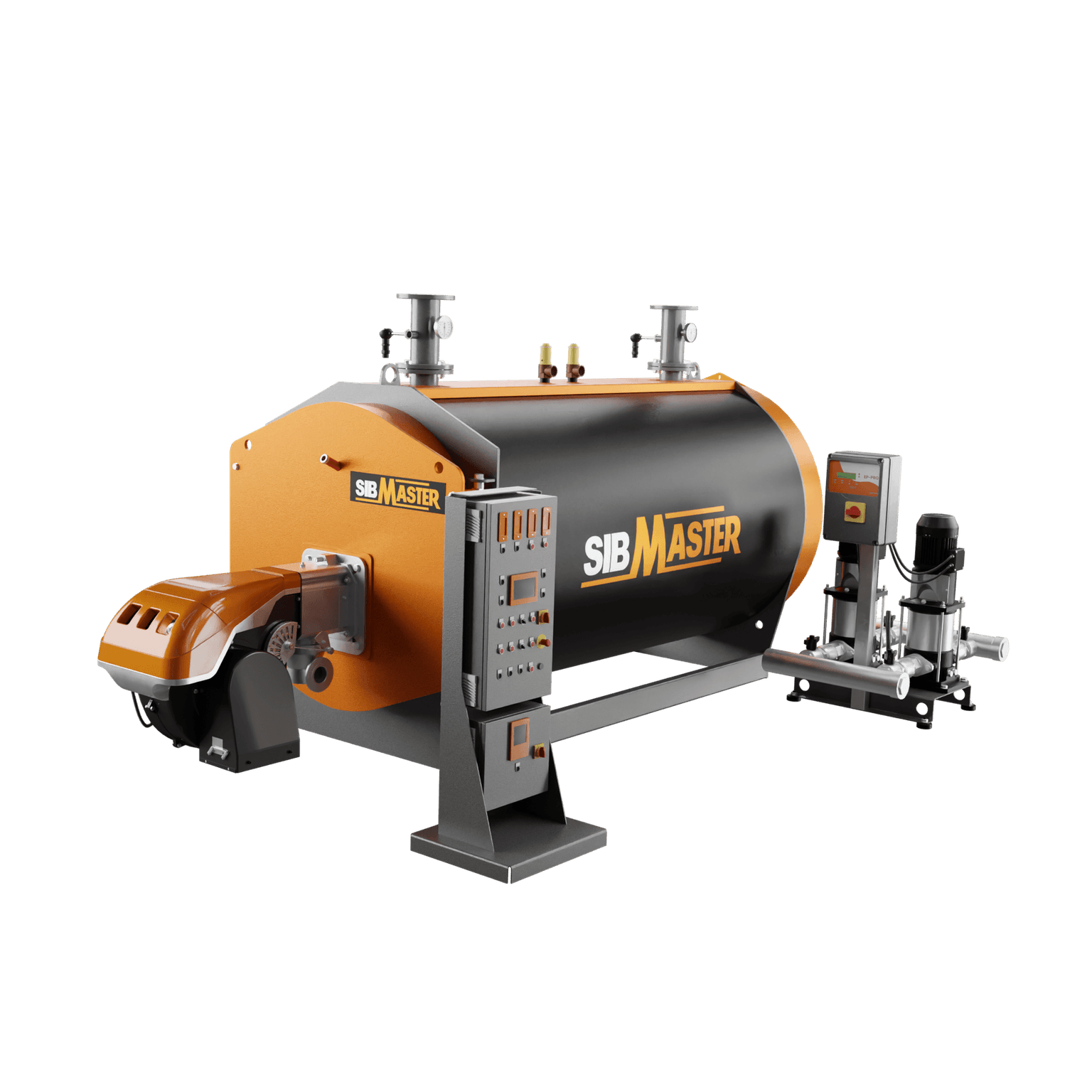 SibMaster automatic boiler with pumping station, catalogue render