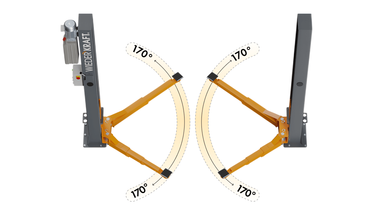 A render of the WiederKraft WDK-521 car lift on a white background (variant 1)
