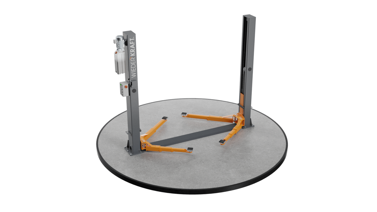 A render of the WiederKraft WDK-521 car lift on a white background (variant 2)